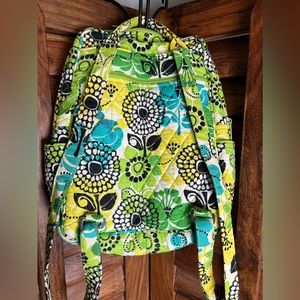 Vera Bradley quilted backpack. In the awesome “Limes up” series.